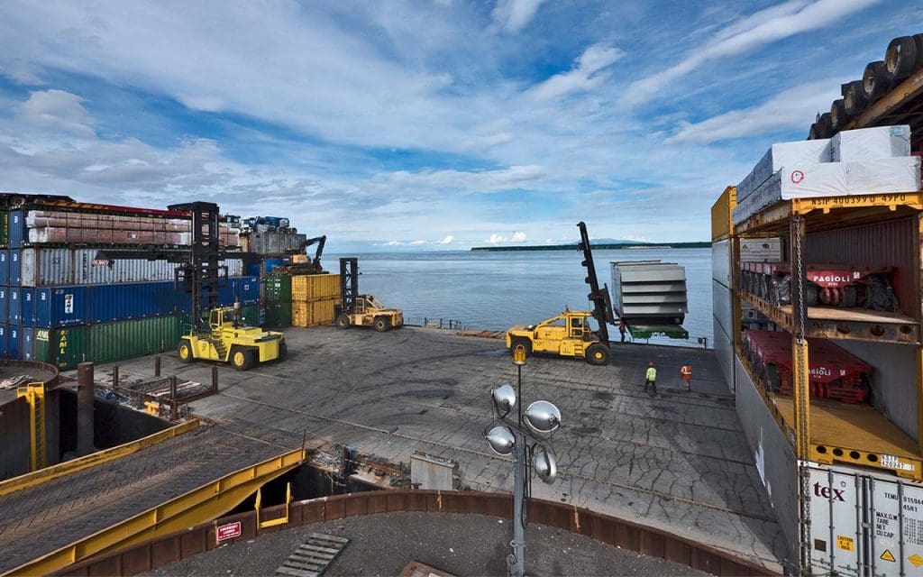 Barge operations in Central Alaska